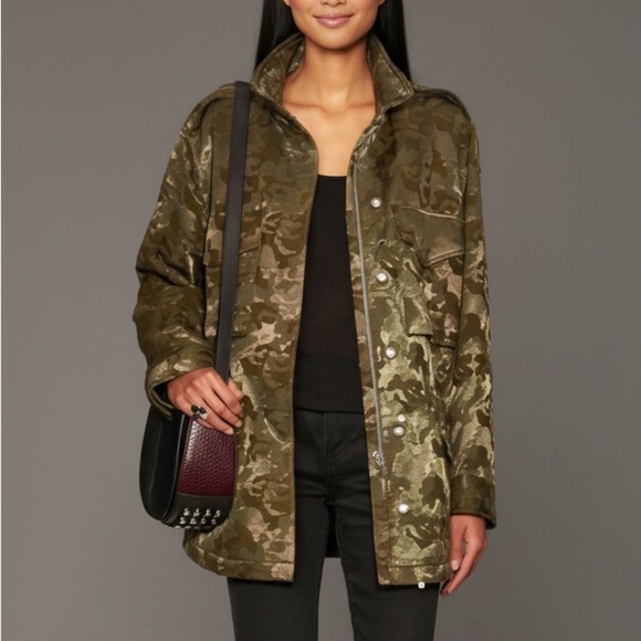 Alexander Wang Camo Jacquard Military Cargo Jacket XS - Picture 1 of 15